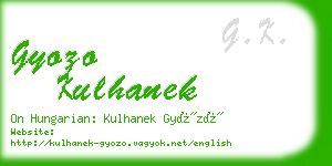 gyozo kulhanek business card